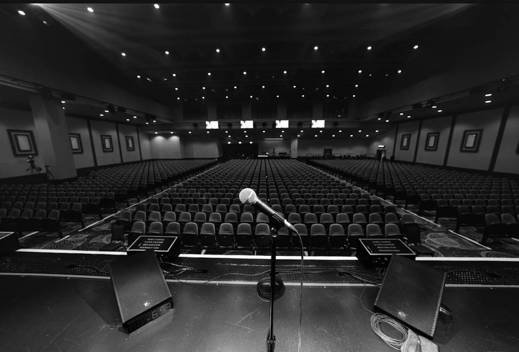 Stage setup before a Ben Bankas performance