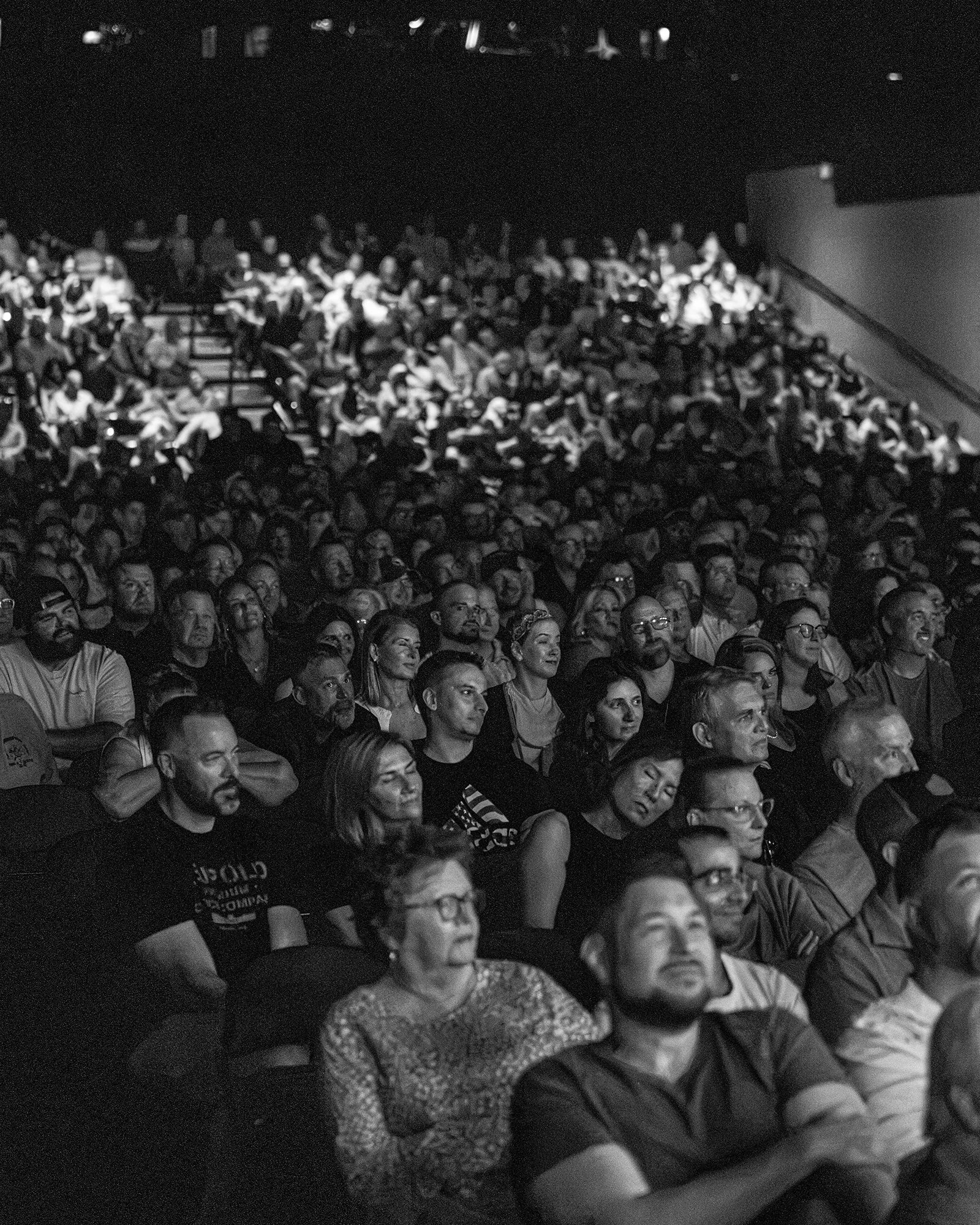 Audience at a Ben Bankas comedy show in Charles Town, West Virginia