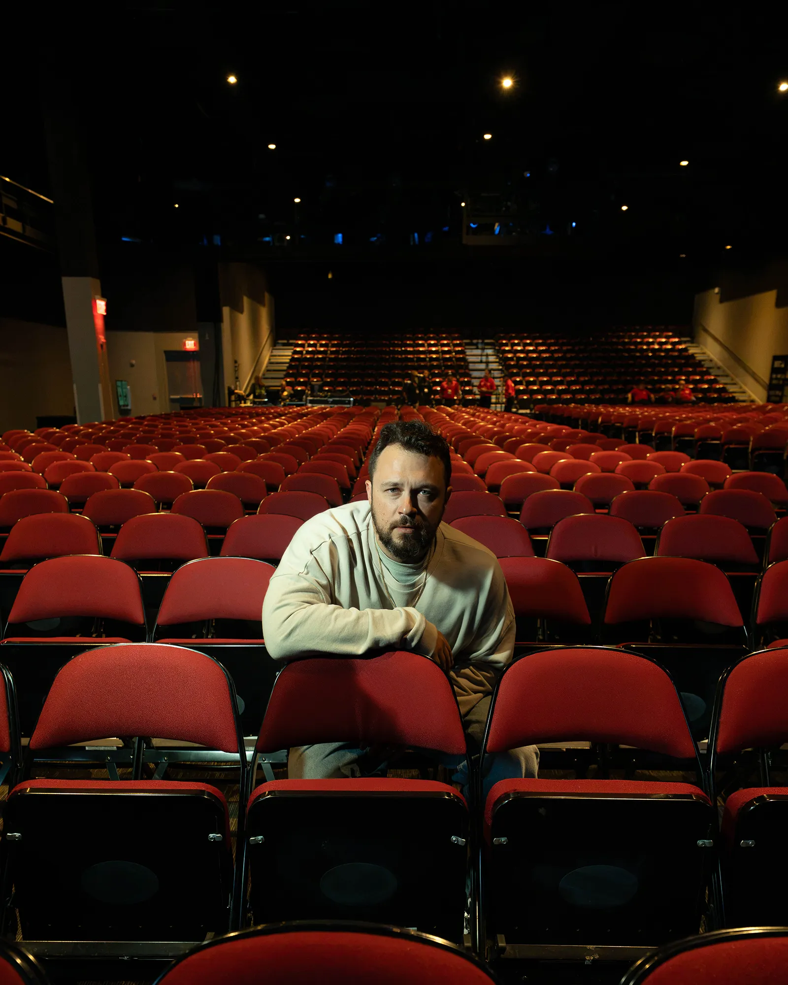 Ben Bankas in a theater in Charles Town, West Virginia